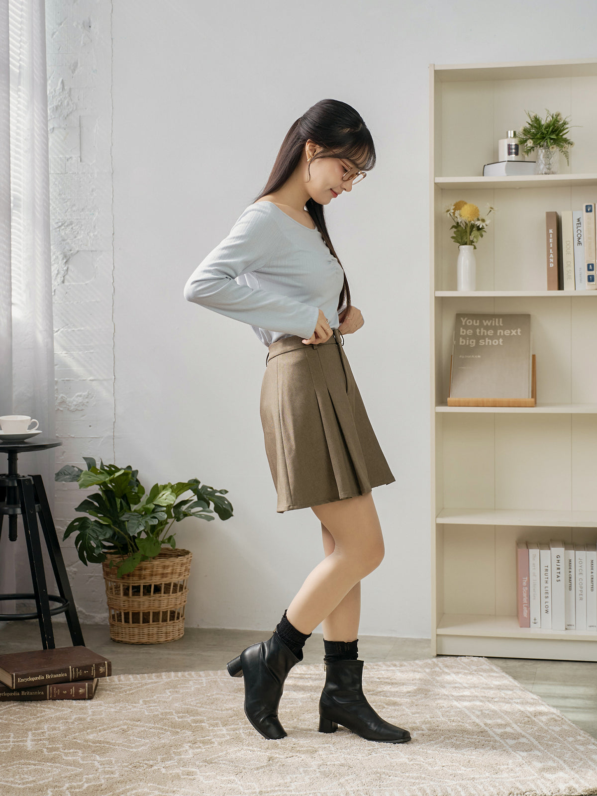 V-neck Front Gather Top