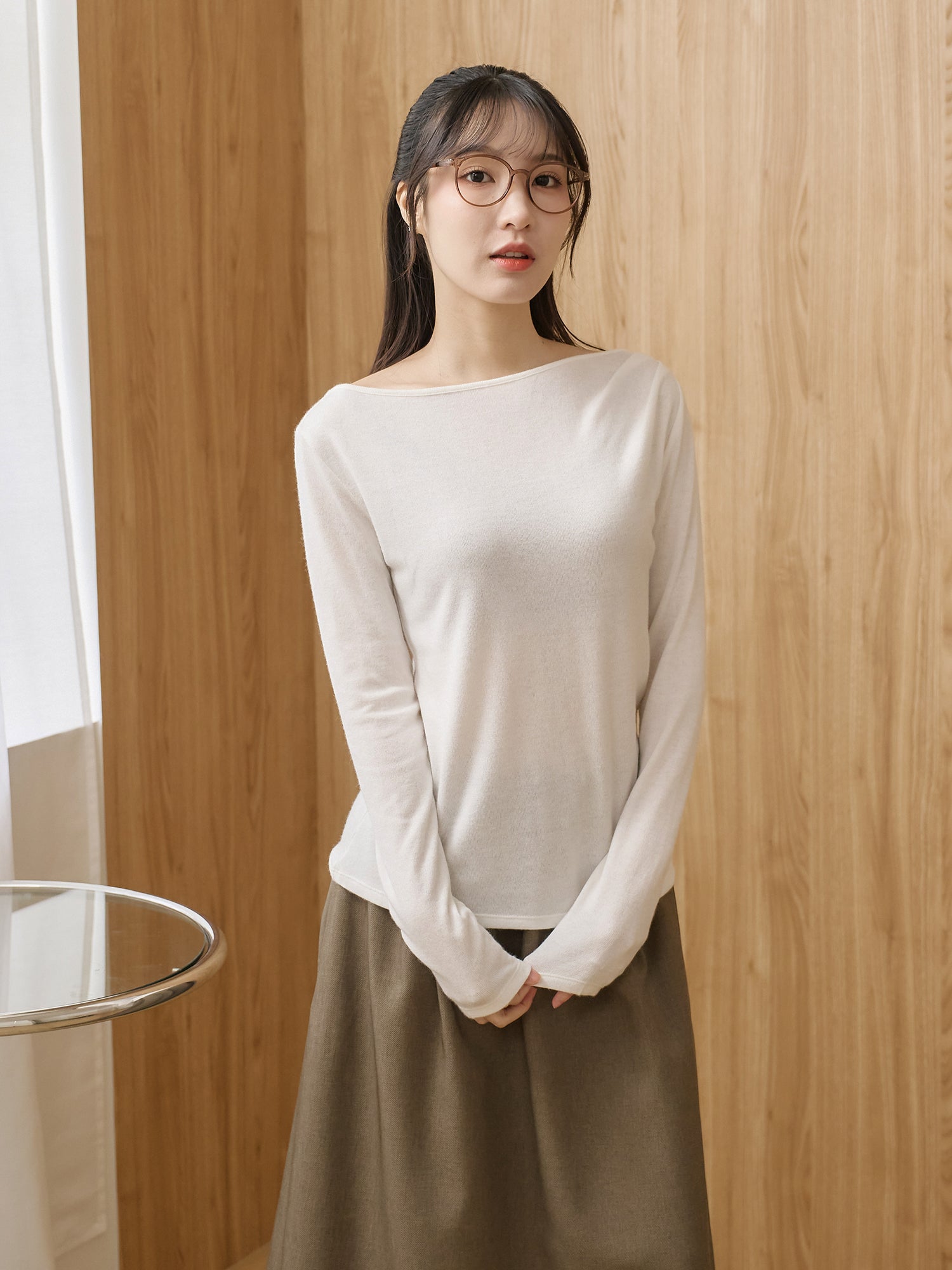 氣質打褶針織上衣