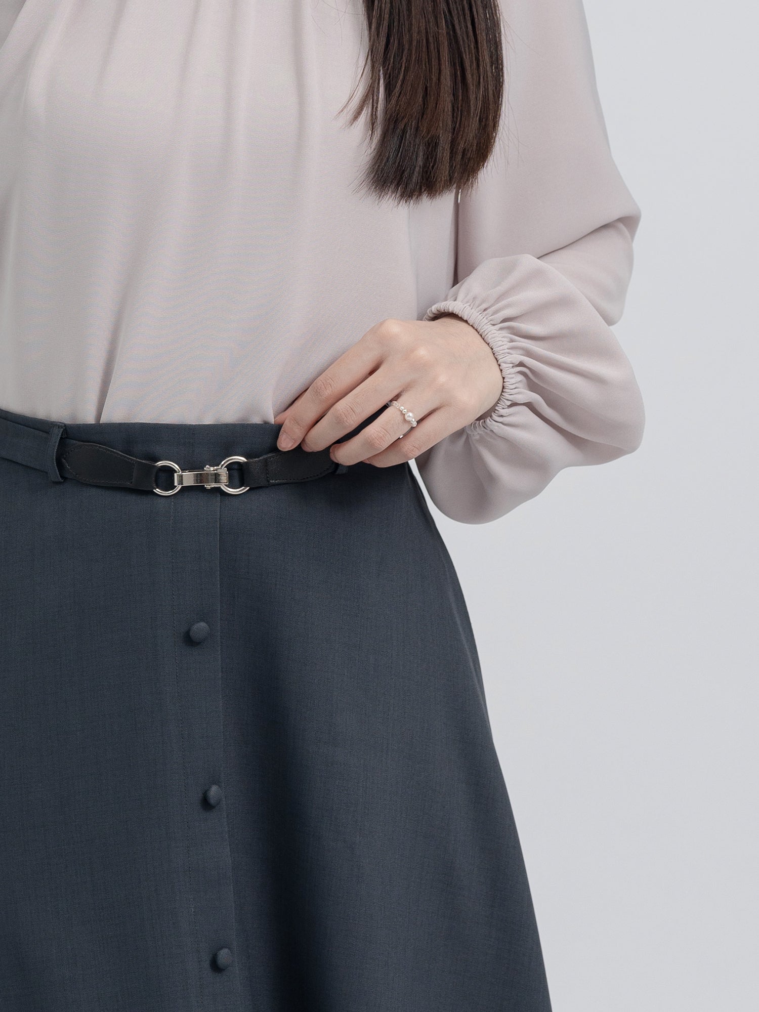 Miriam Buckled A-line Skirt