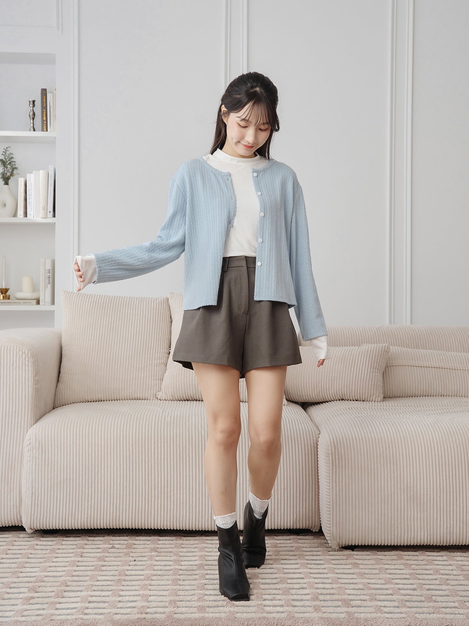 Furry Cable Cardigan