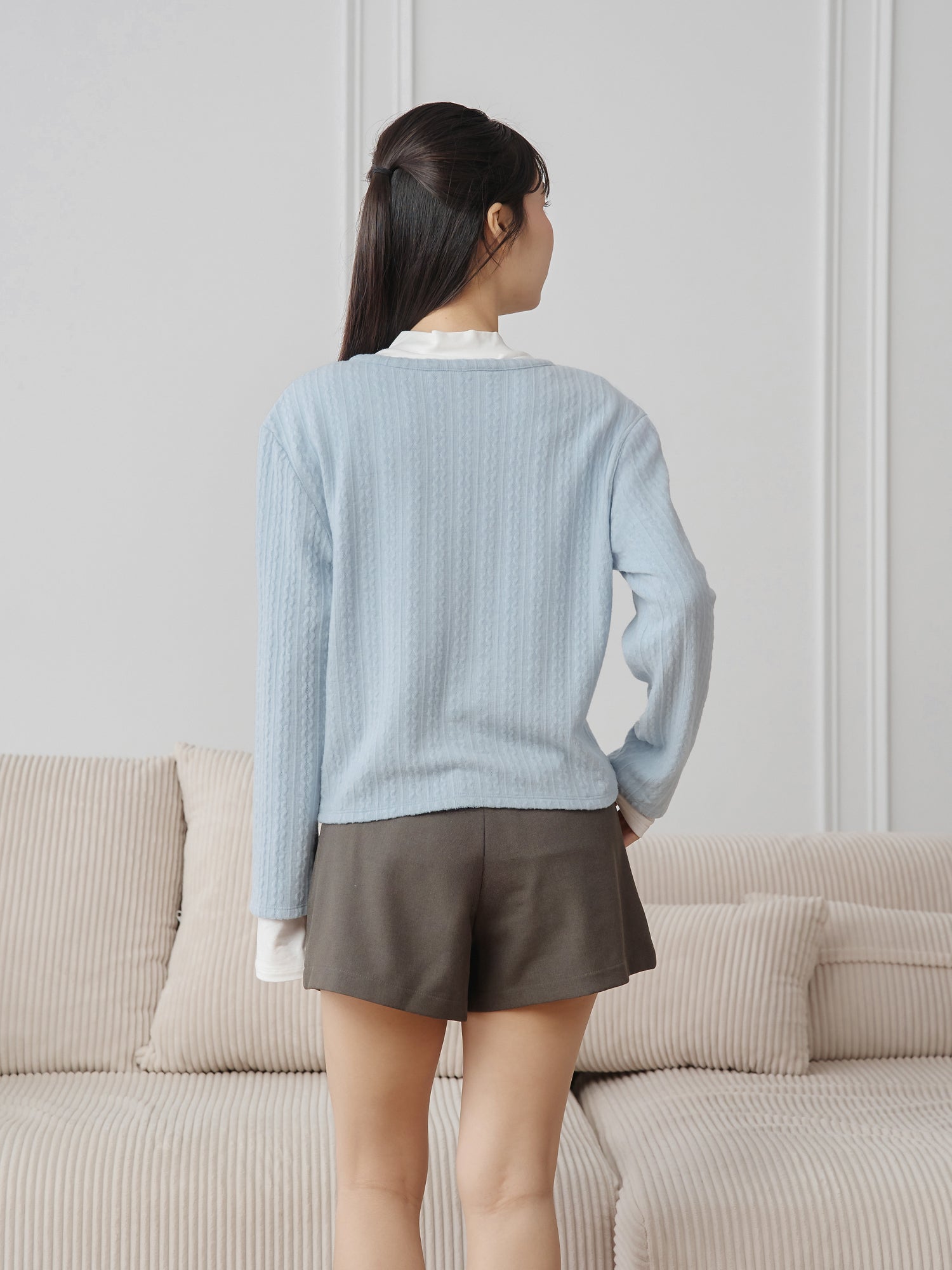 Furry Cable Cardigan