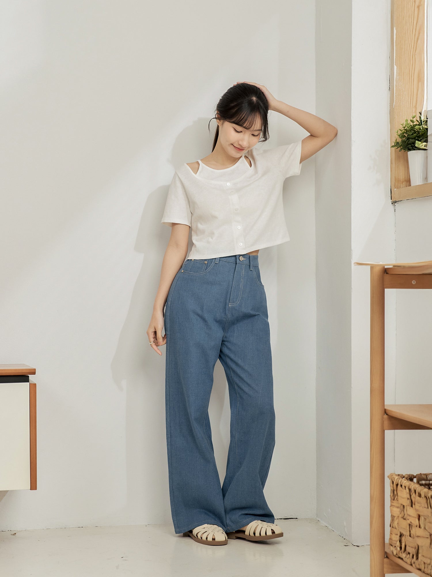 Layered Buttoned Top