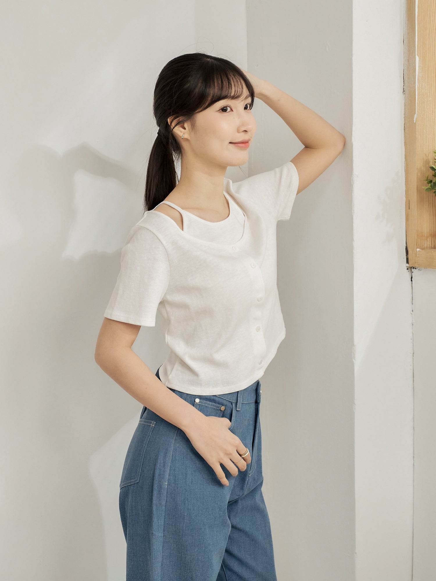Layered Buttoned Top
