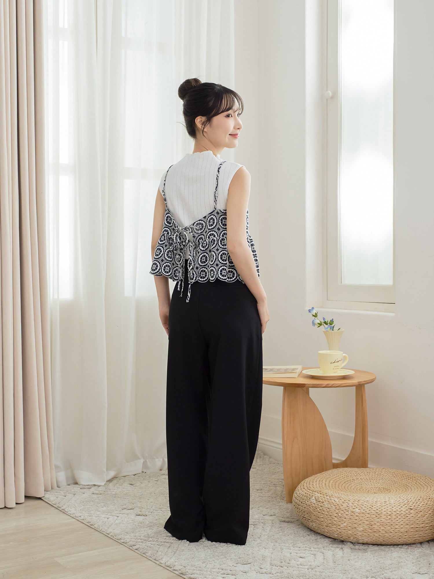 Veronica Embroidered Pattern Cami Top