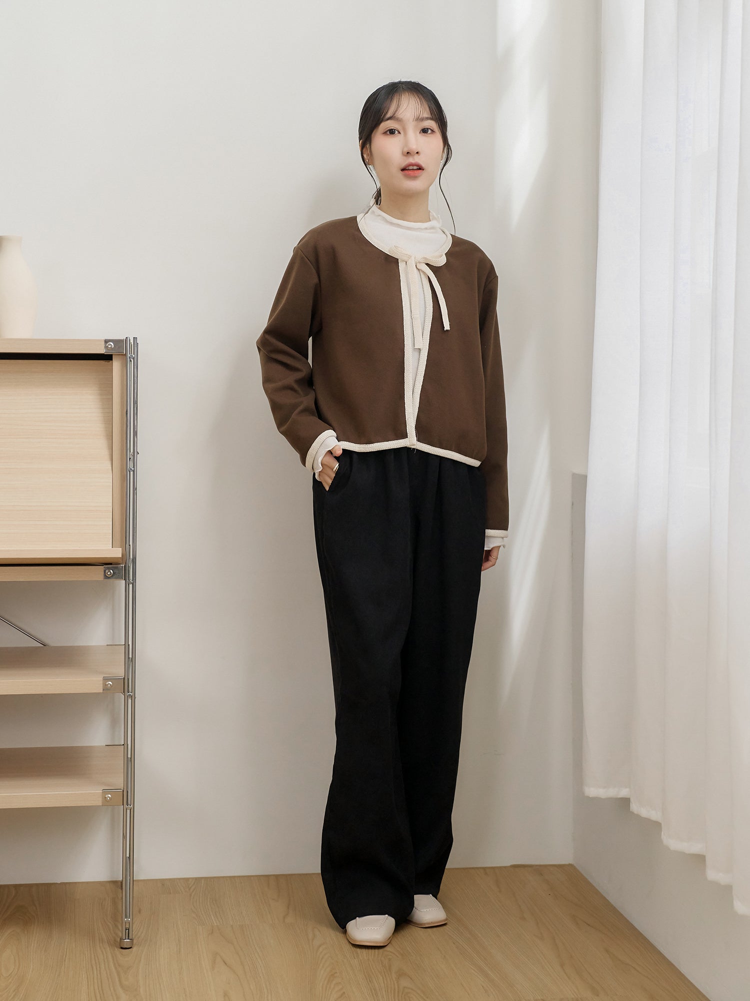 Premium Tie Front Coat