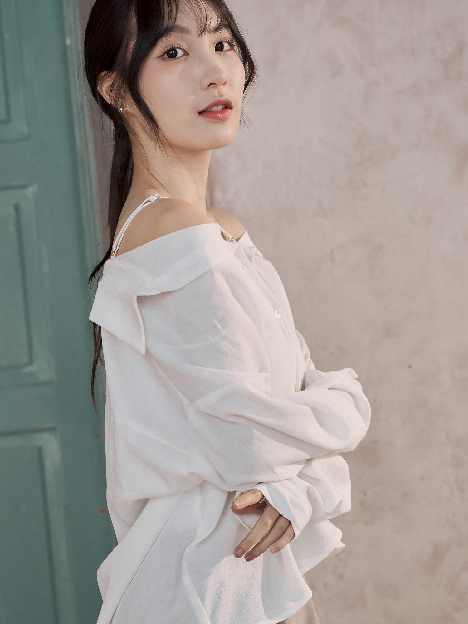 Two-Way Cold Shoulder Shirt