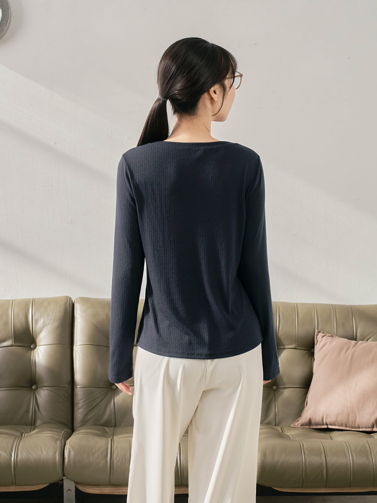 Long Sleeve Henley Top