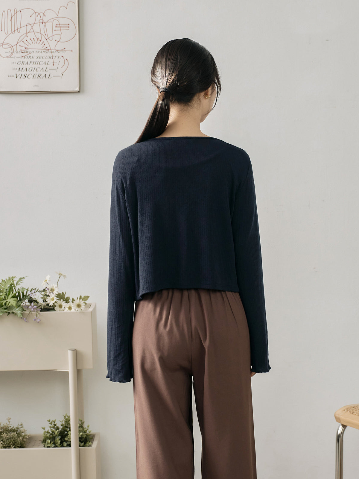 Romantic Buttoned Tie Knit Cardigan