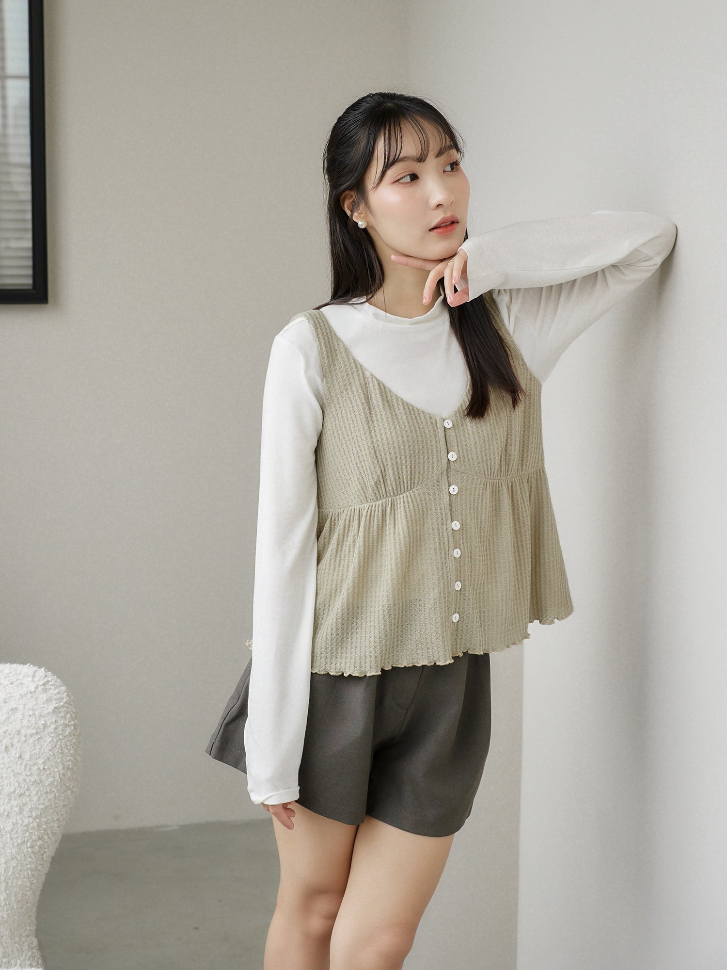 Waffle Sleeveless Top