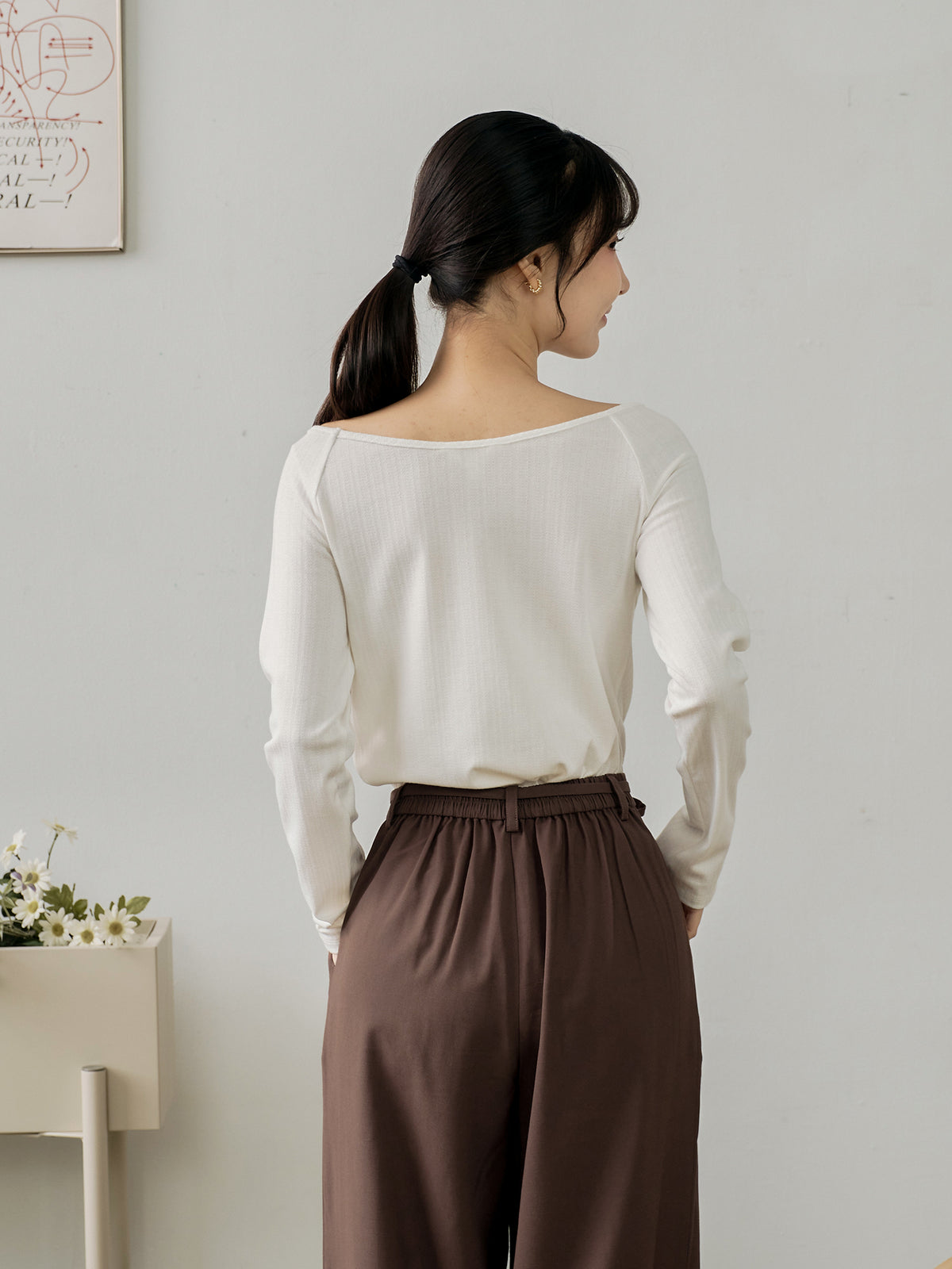 V-neck Front Gather Top