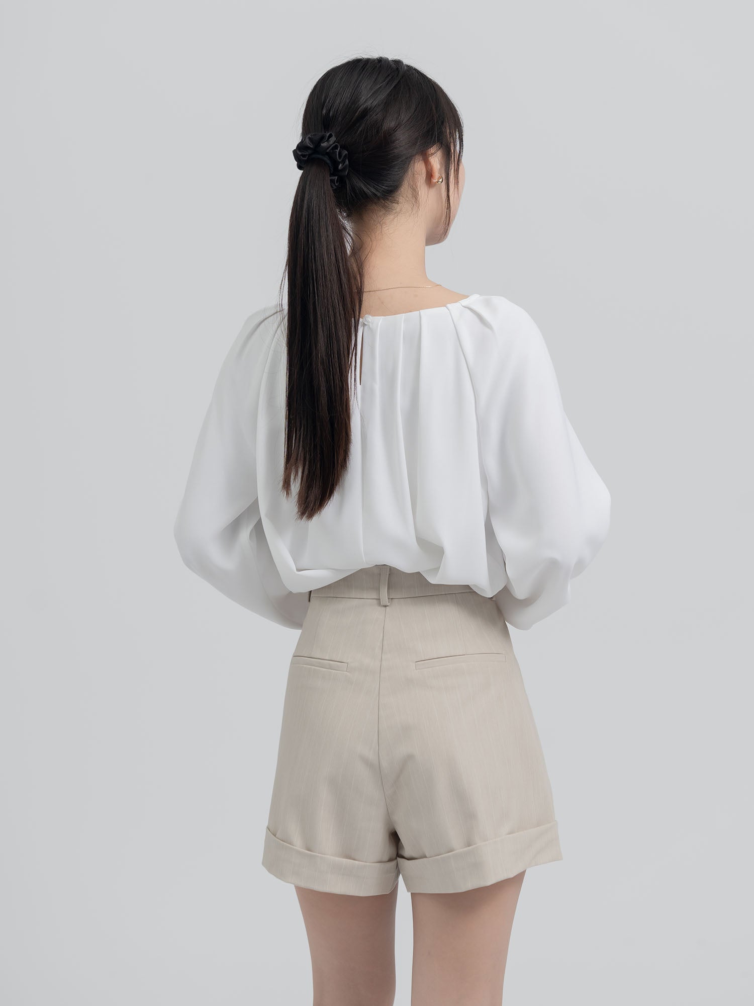 Helene 暗條紋西裝短褲