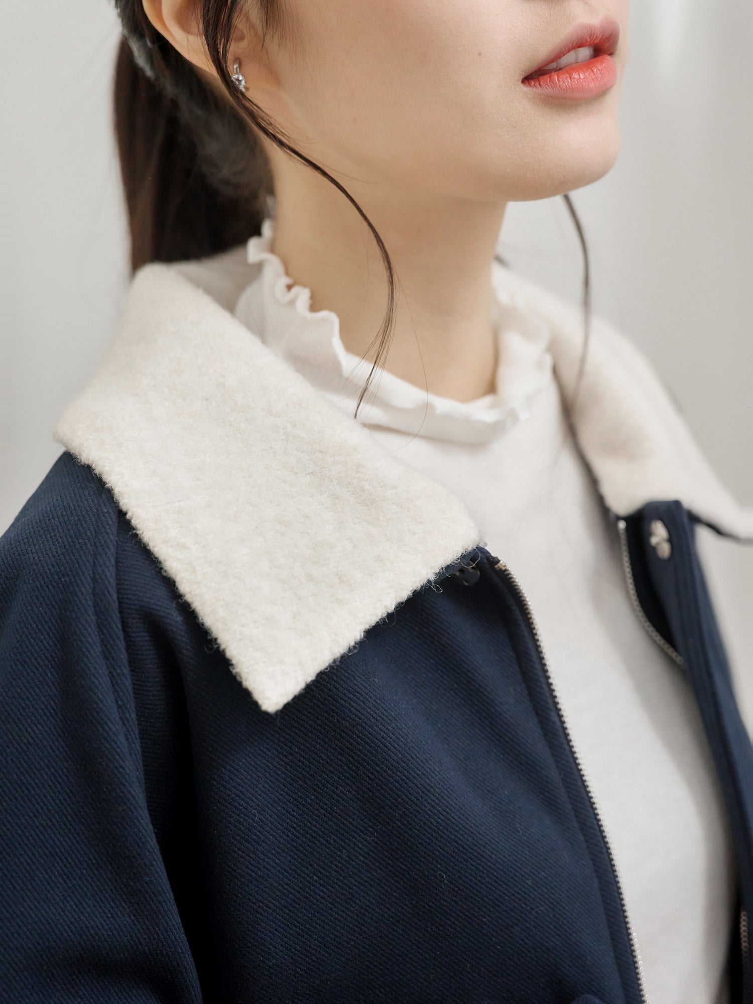 Premium Bomber Coat (Detachable Fluffy Collar)