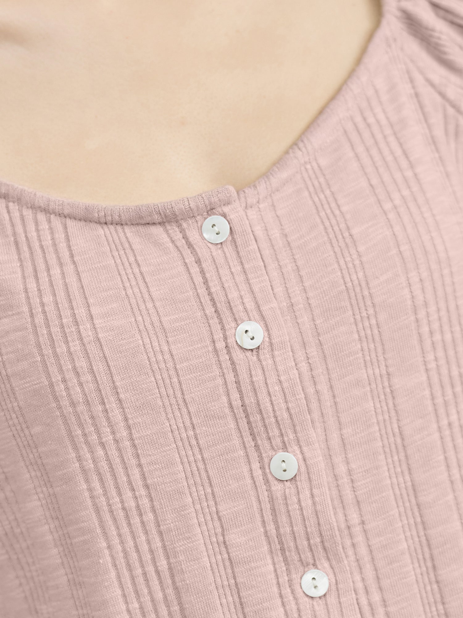 Knit-Blend Cap Sleeve Top