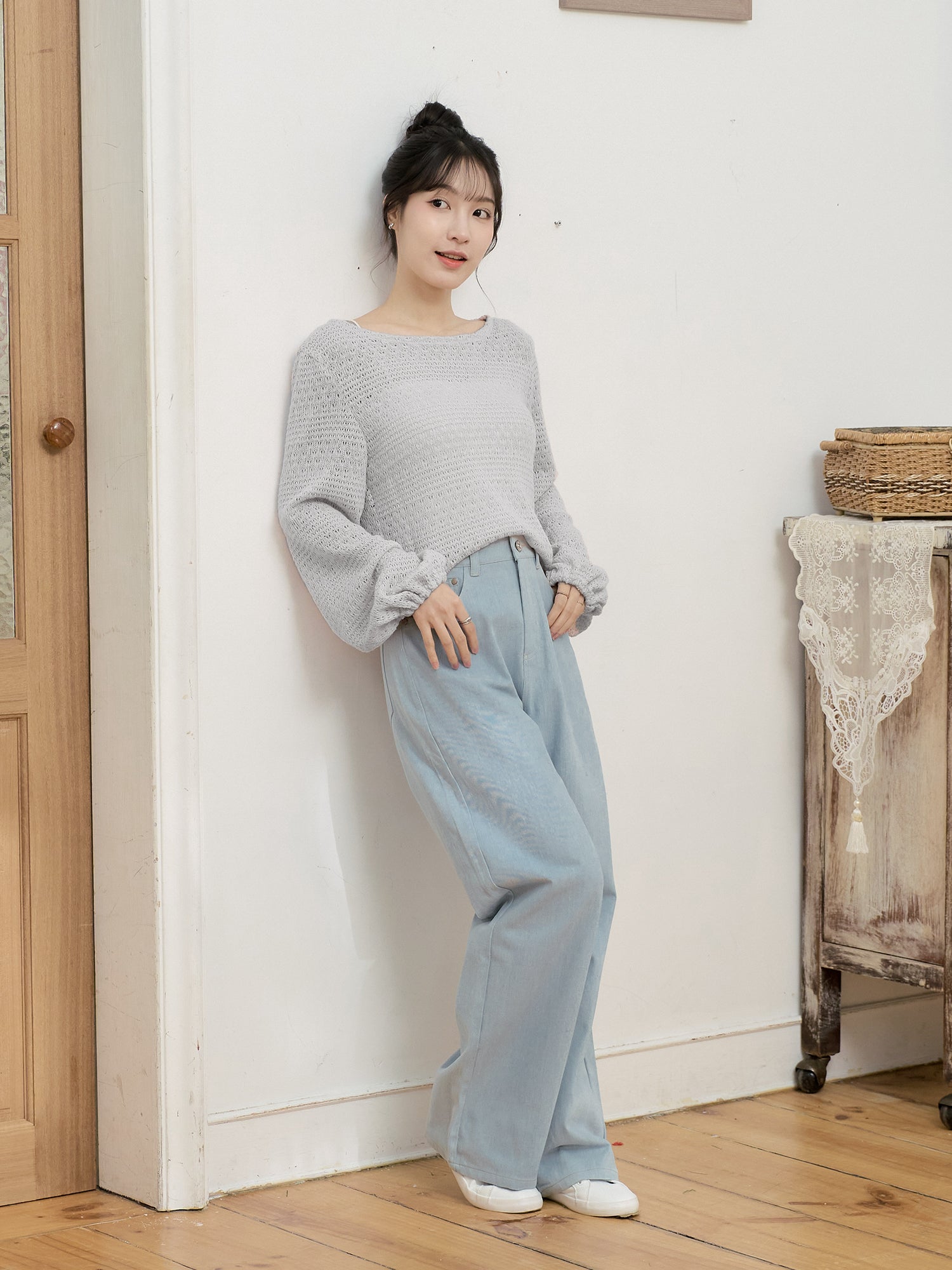 Sabrina Neck Crochet Top