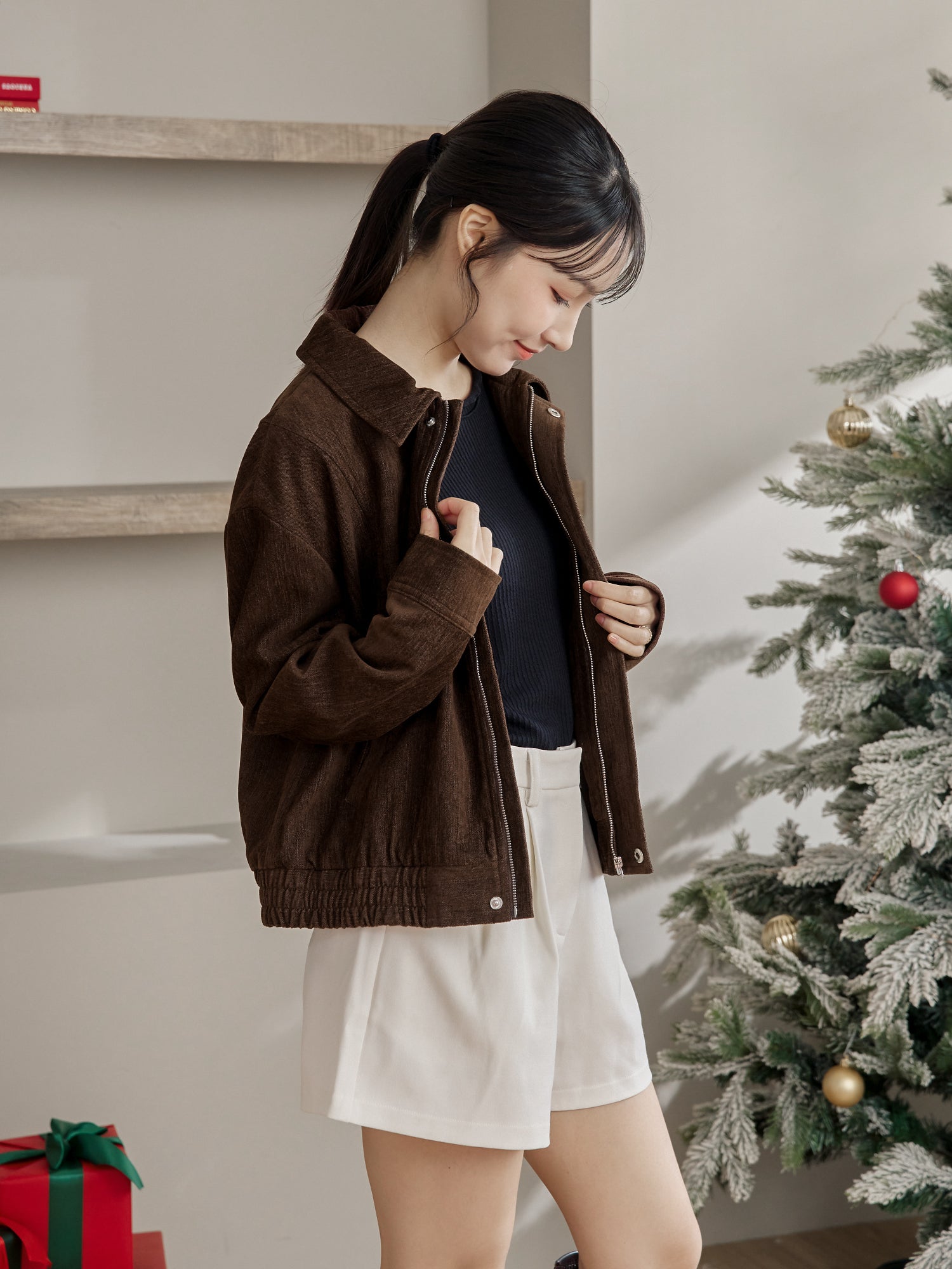 Collared Bomber Jacket