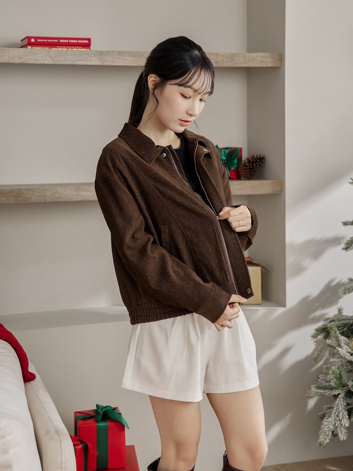 Collared Bomber Jacket