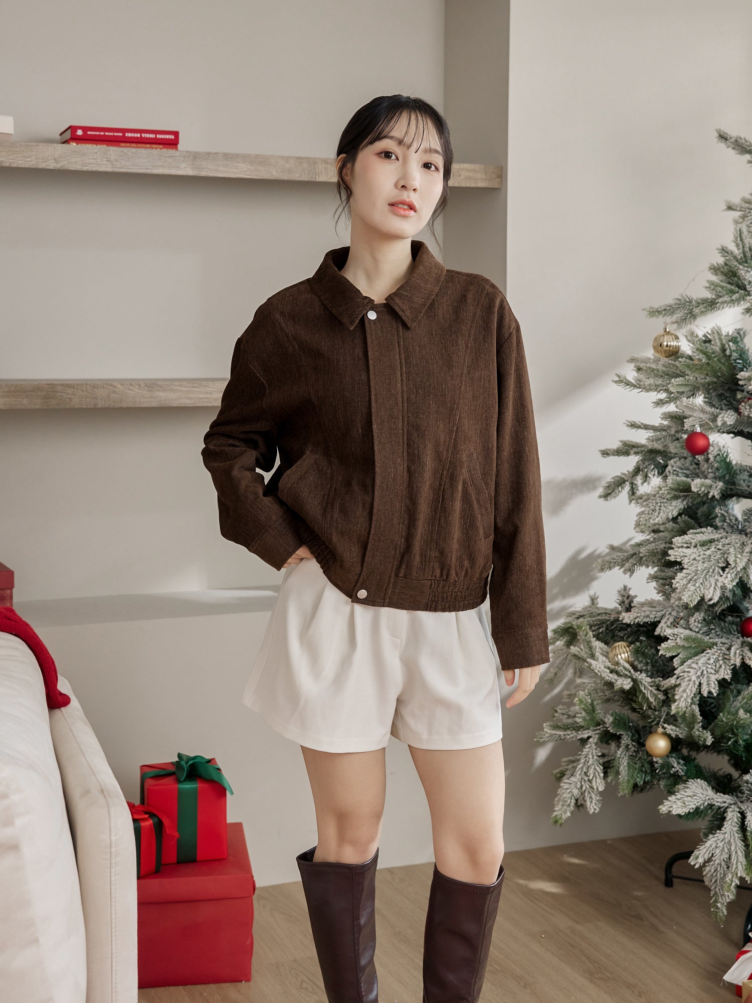 Collared Bomber Jacket