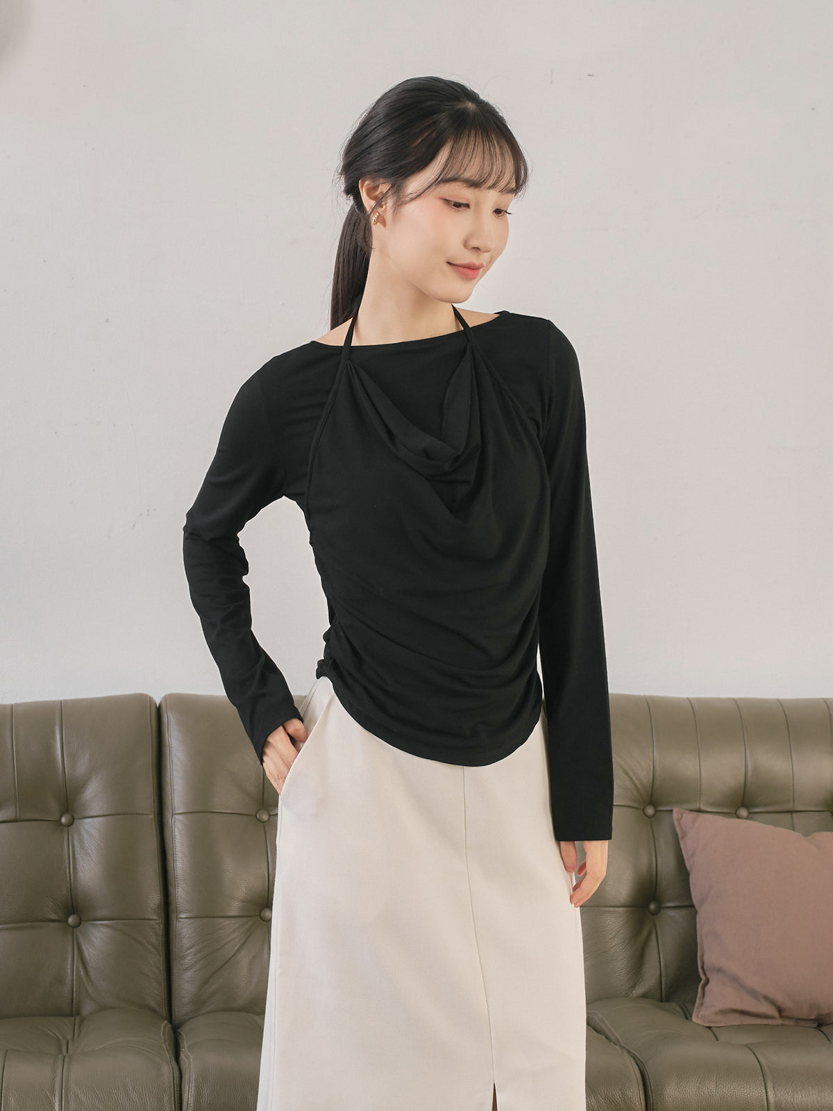 Layered Halter Neck Top