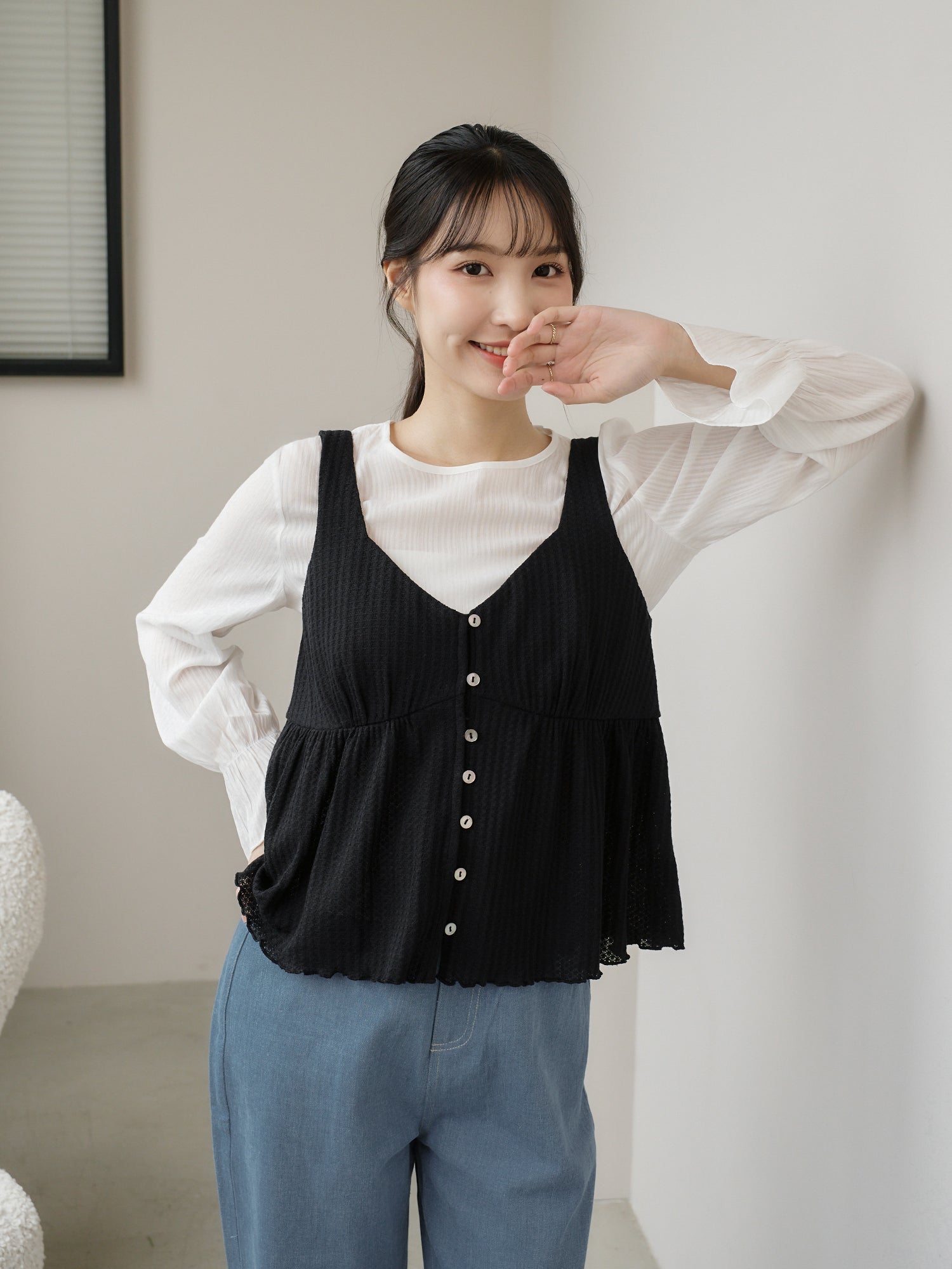 Waffle Sleeveless Top