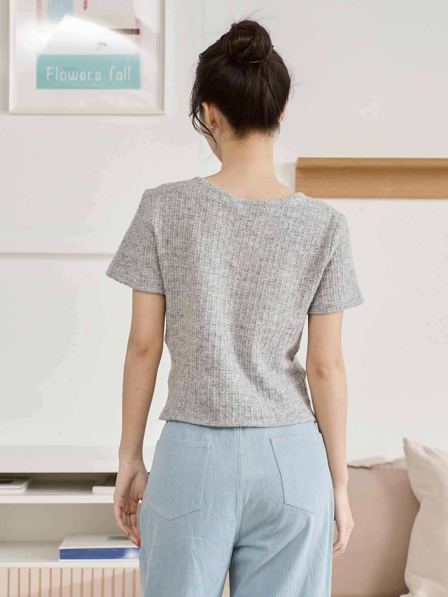 亨利領針織上衣