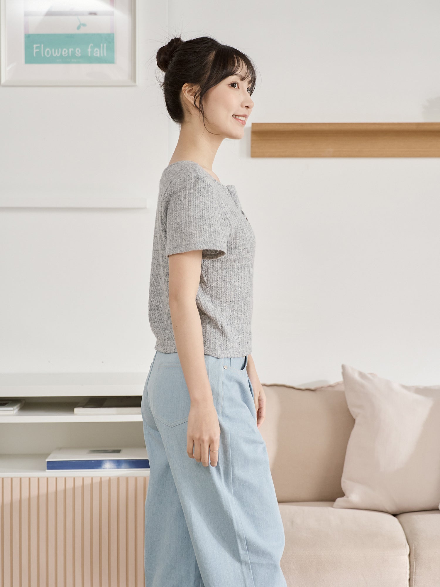 亨利領針織上衣