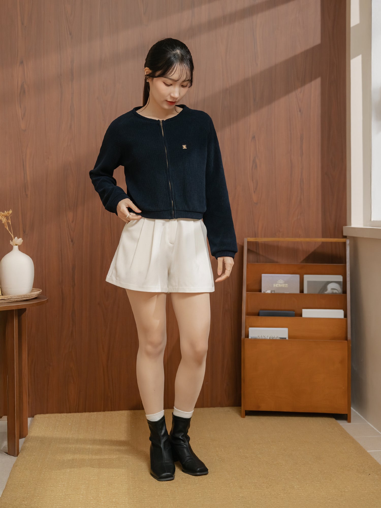 Waffle Zip-up Jacket