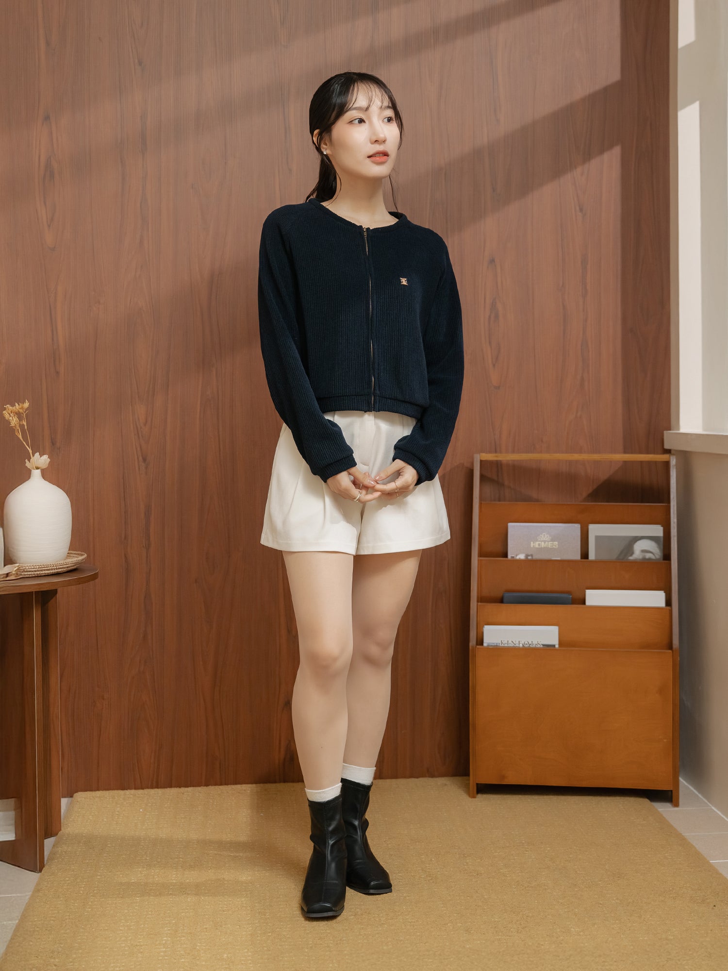 Waffle Zip-up Jacket