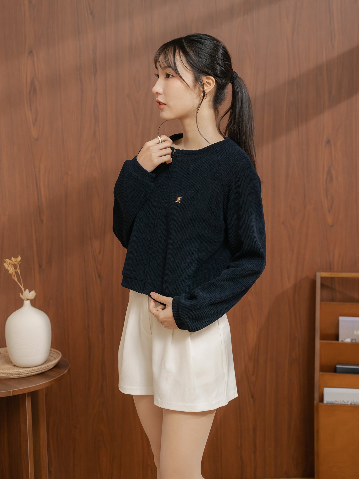 Waffle Zip-up Jacket