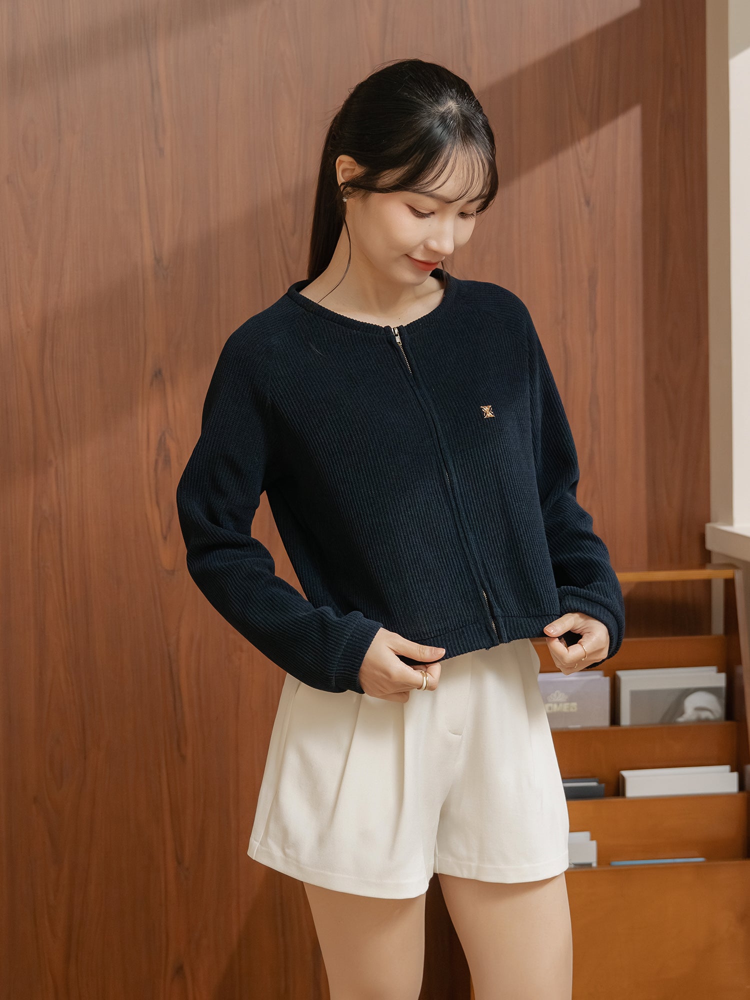 Waffle Zip-up Jacket