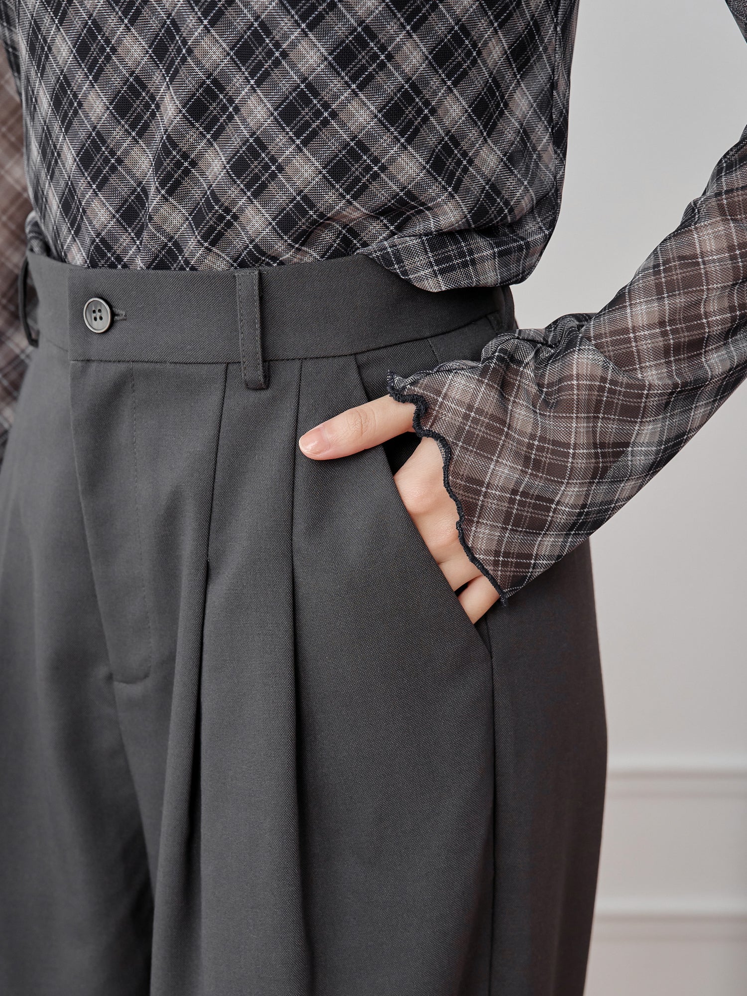 經典簡約西裝長褲