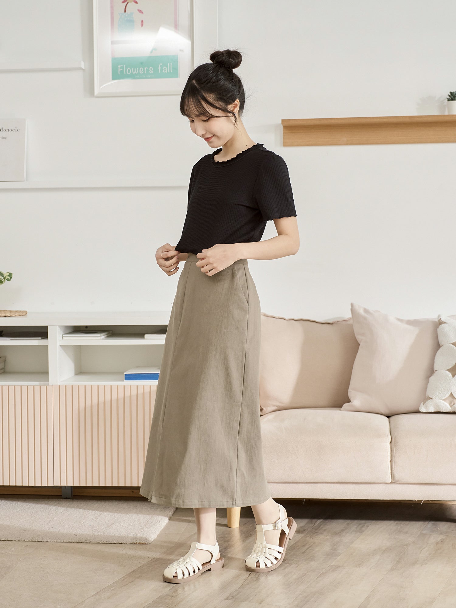 Textured Babylock Short Sleeve Top