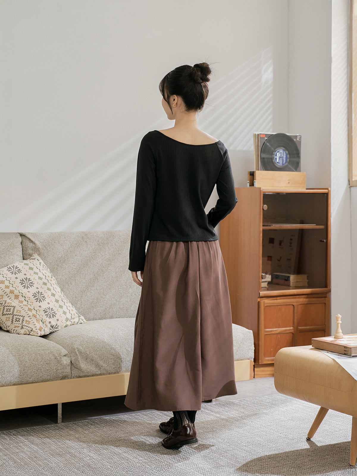 V-neck Front Gather Top