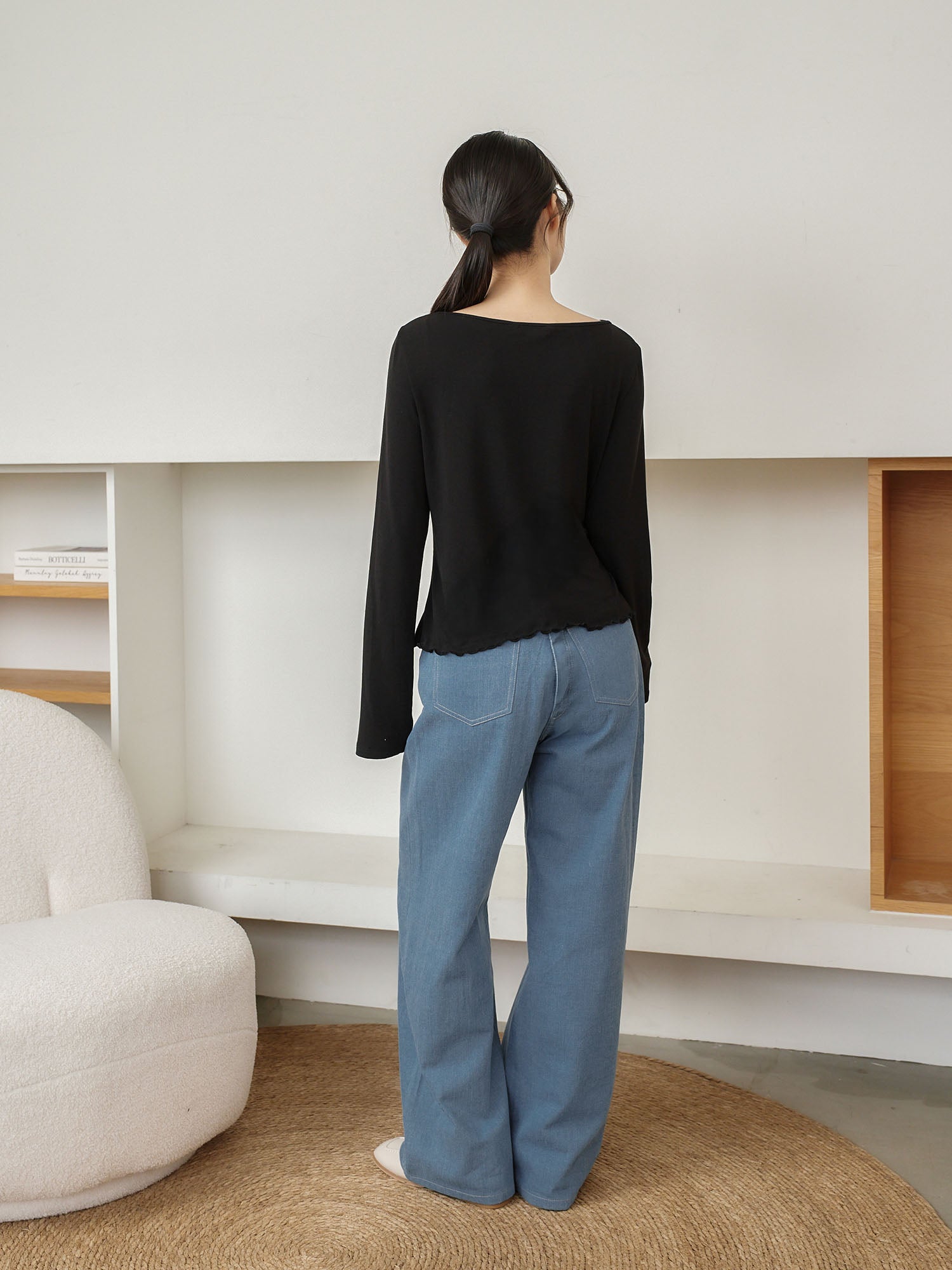 Feminine Asymmetric Pleated Drape Top