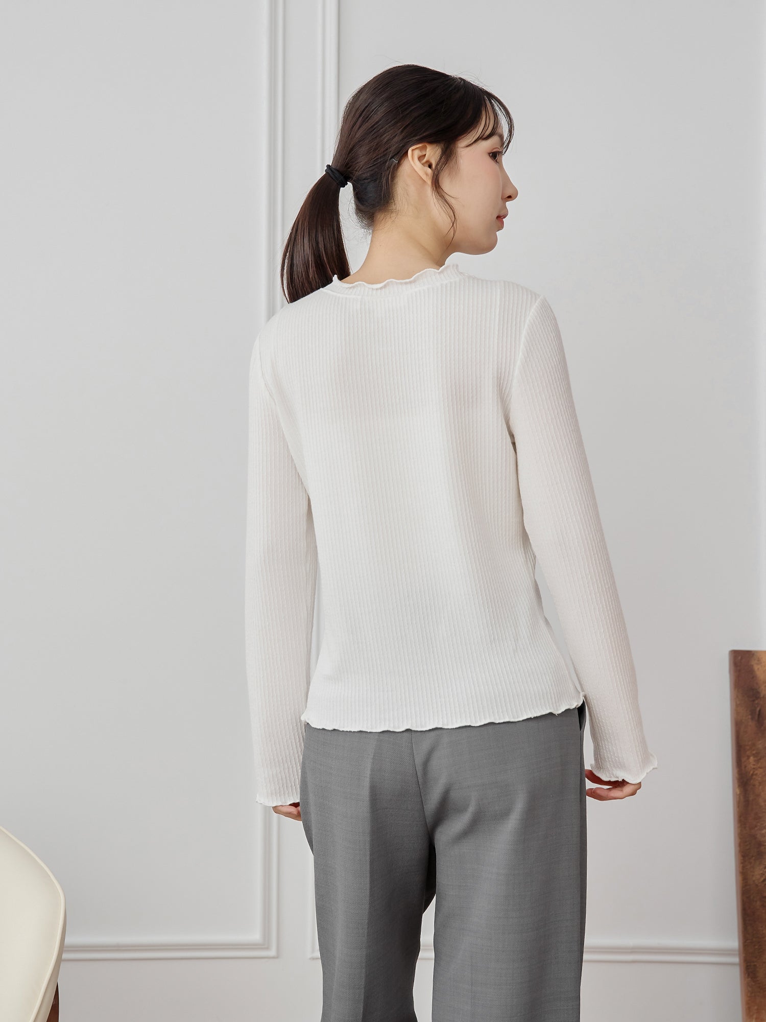 立體細條紋上衣