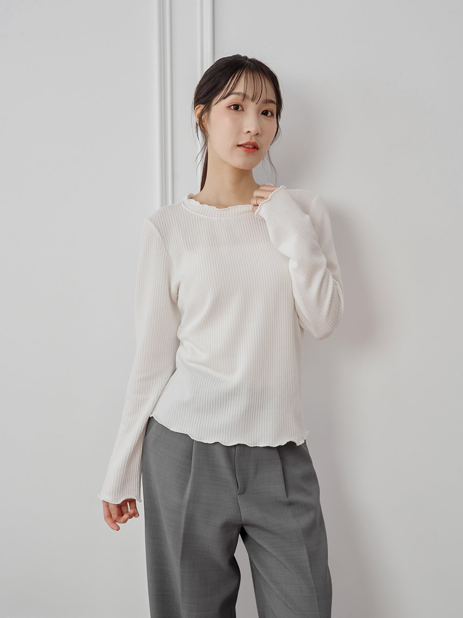 立體細條紋上衣