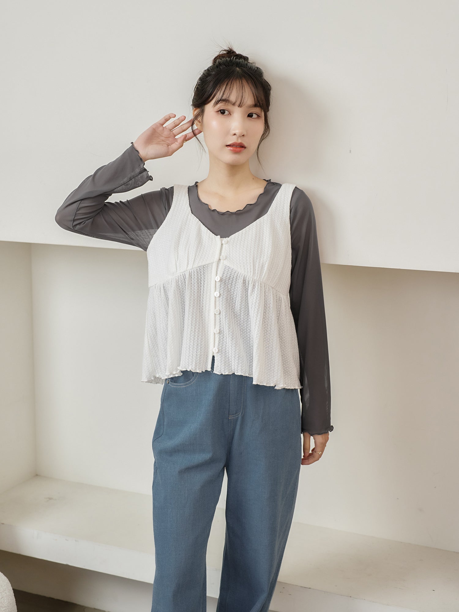 Waffle Sleeveless Top