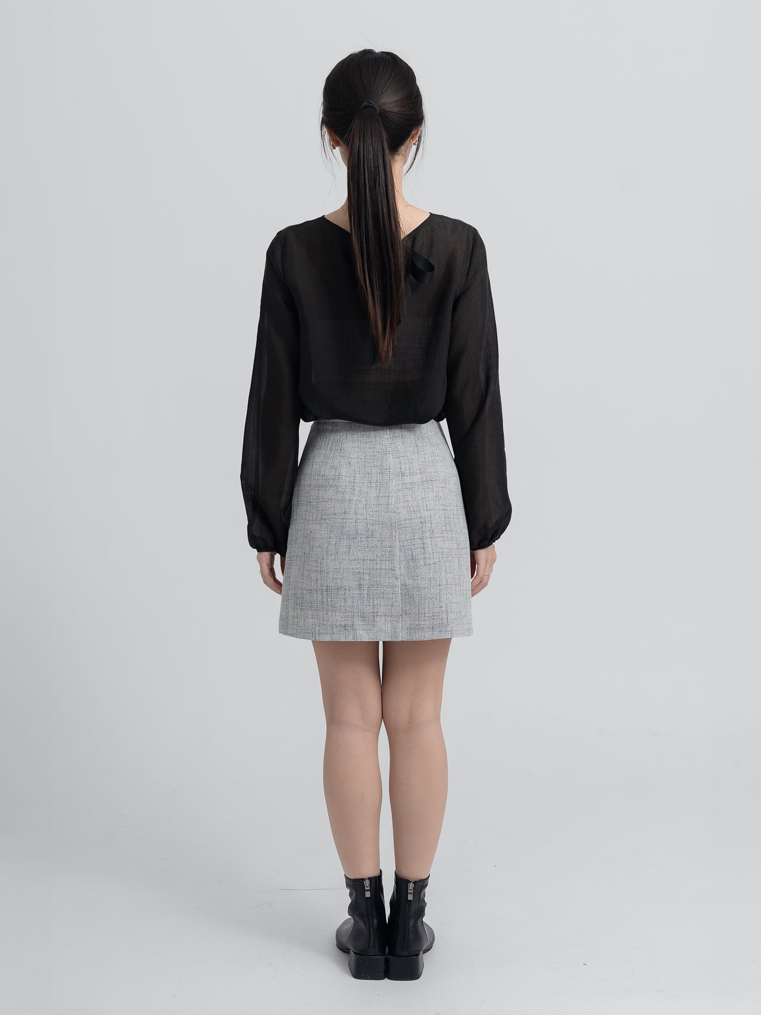 Ember 鬚邊粗花呢短裙