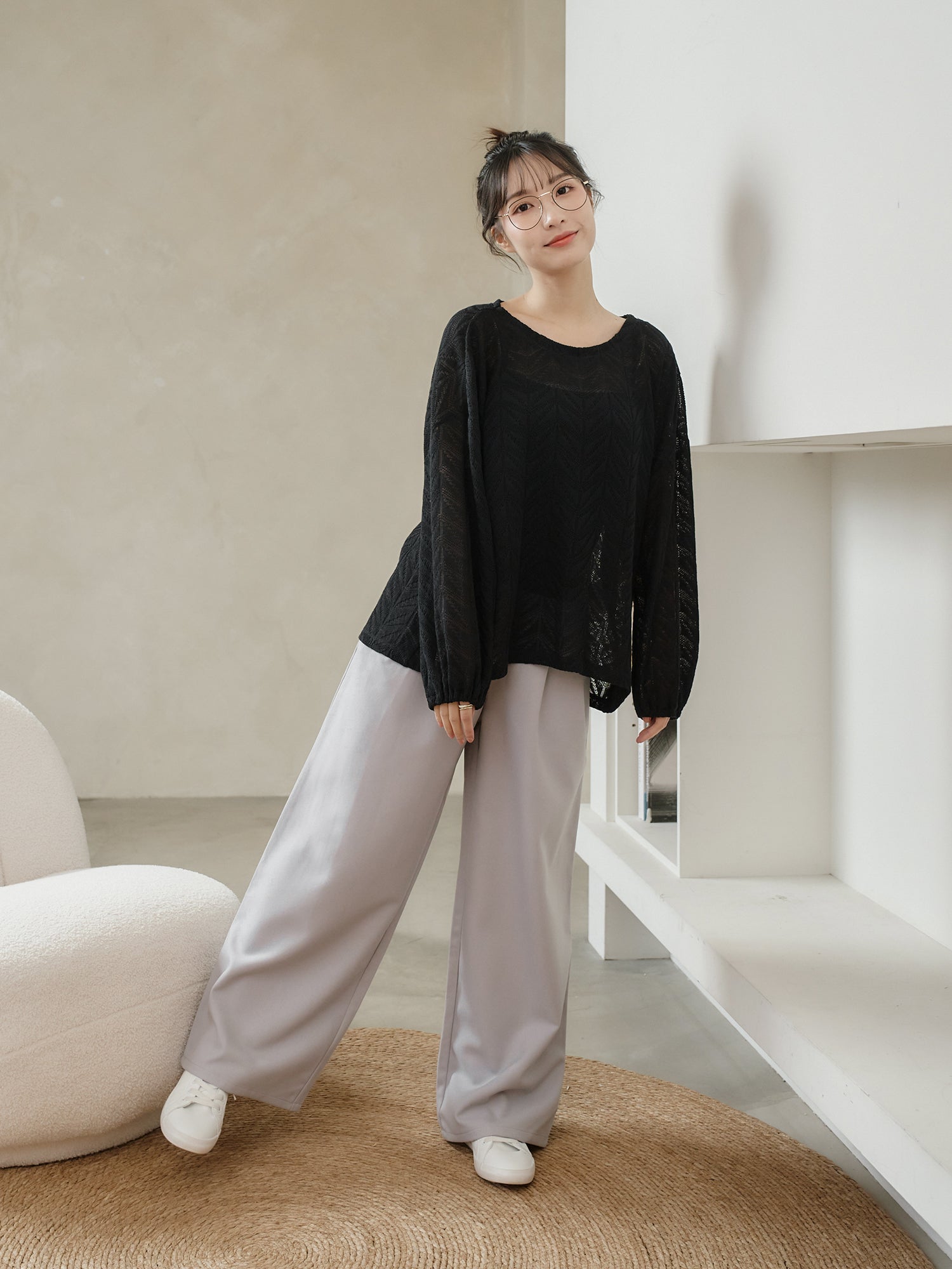 Oversized Crochet Sweater