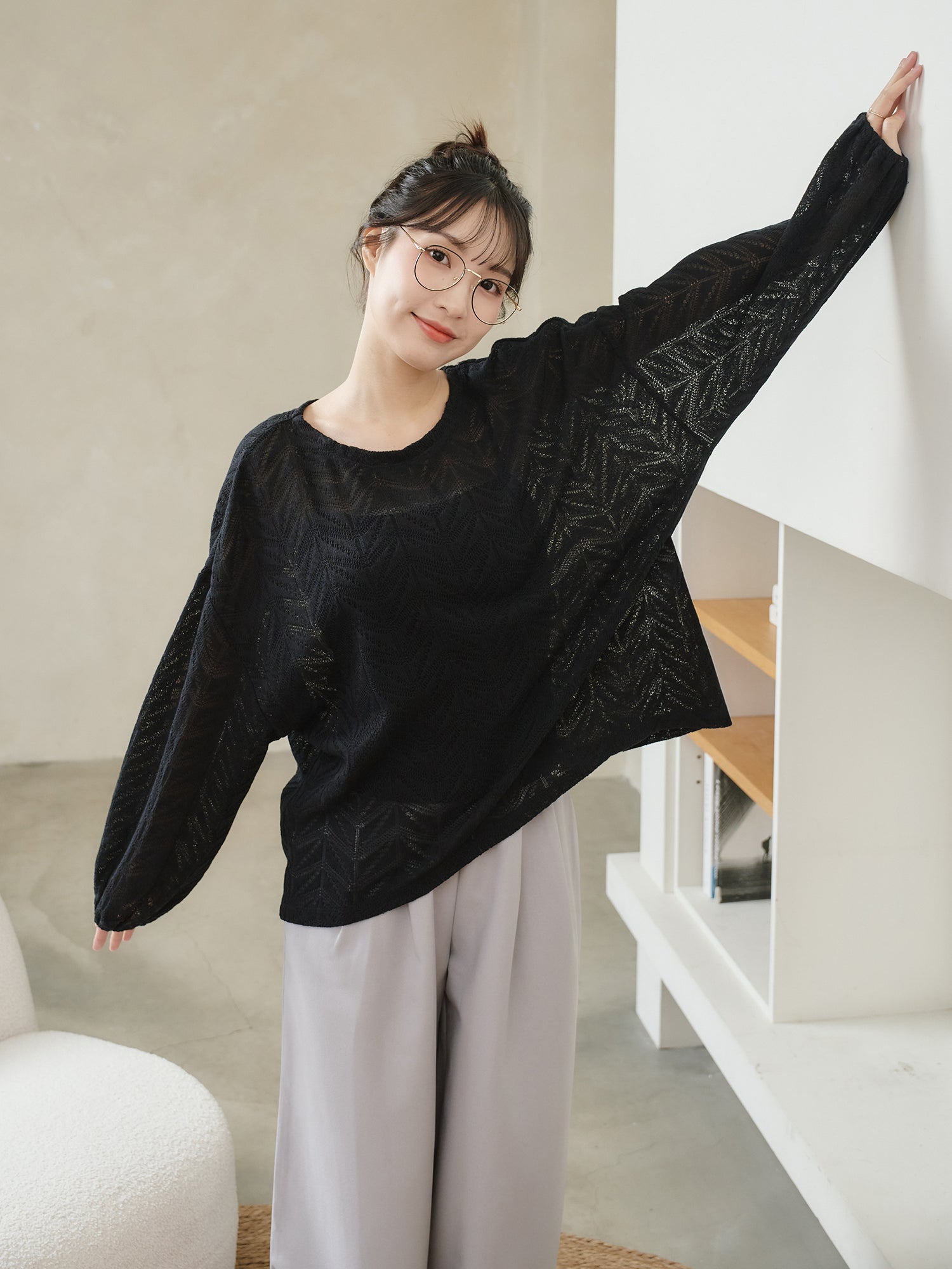 Oversized Crochet Sweater