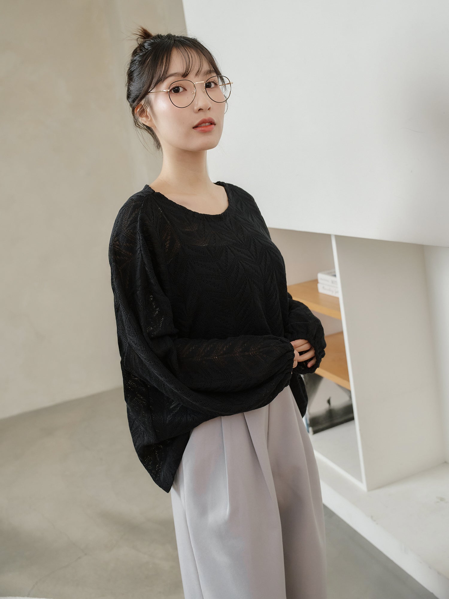 Oversized Crochet Sweater