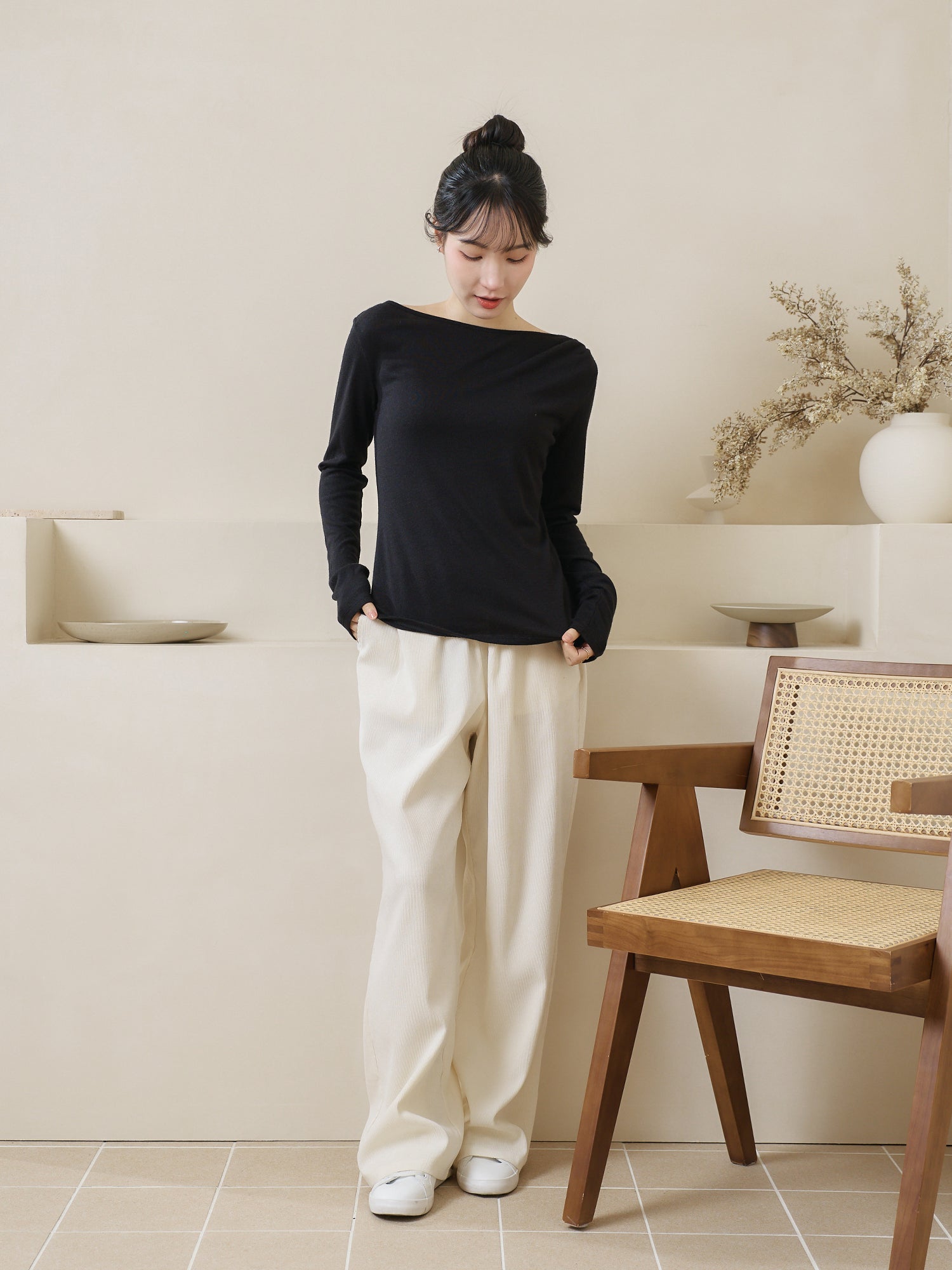 氣質打褶針織上衣