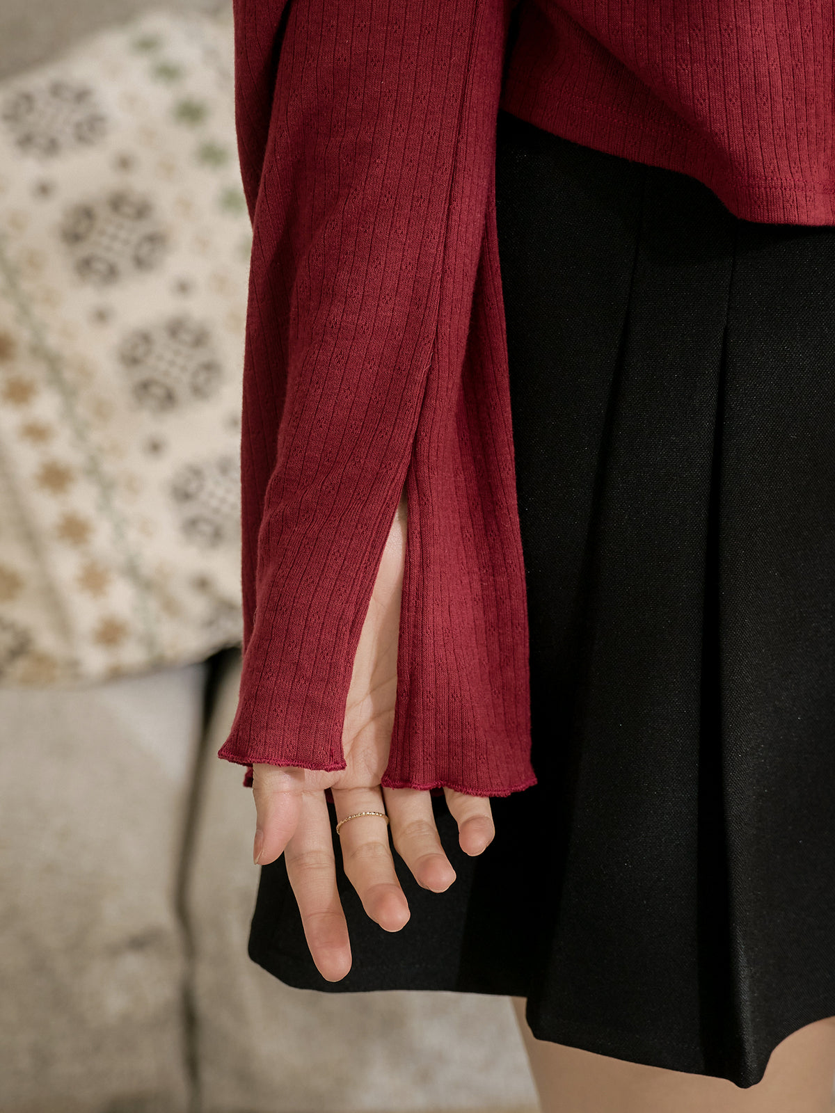 Romantic Buttoned Tie Knit Cardigan