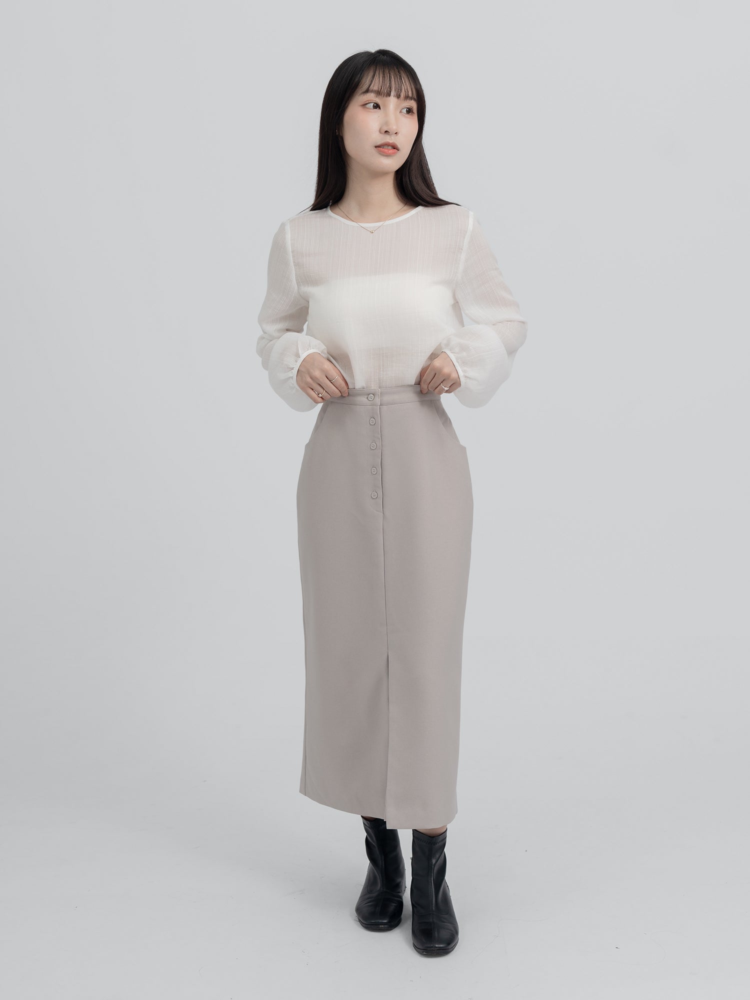 Orla Slimming Front Slit Skirt