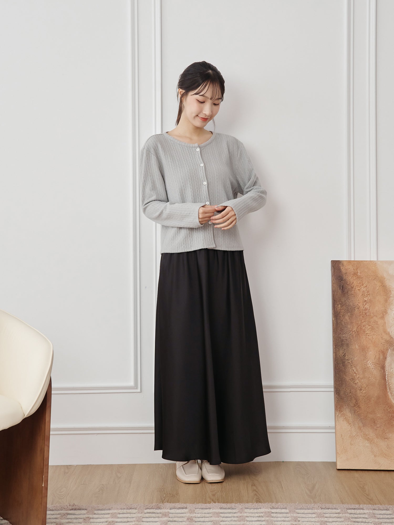 Furry Cable Cardigan