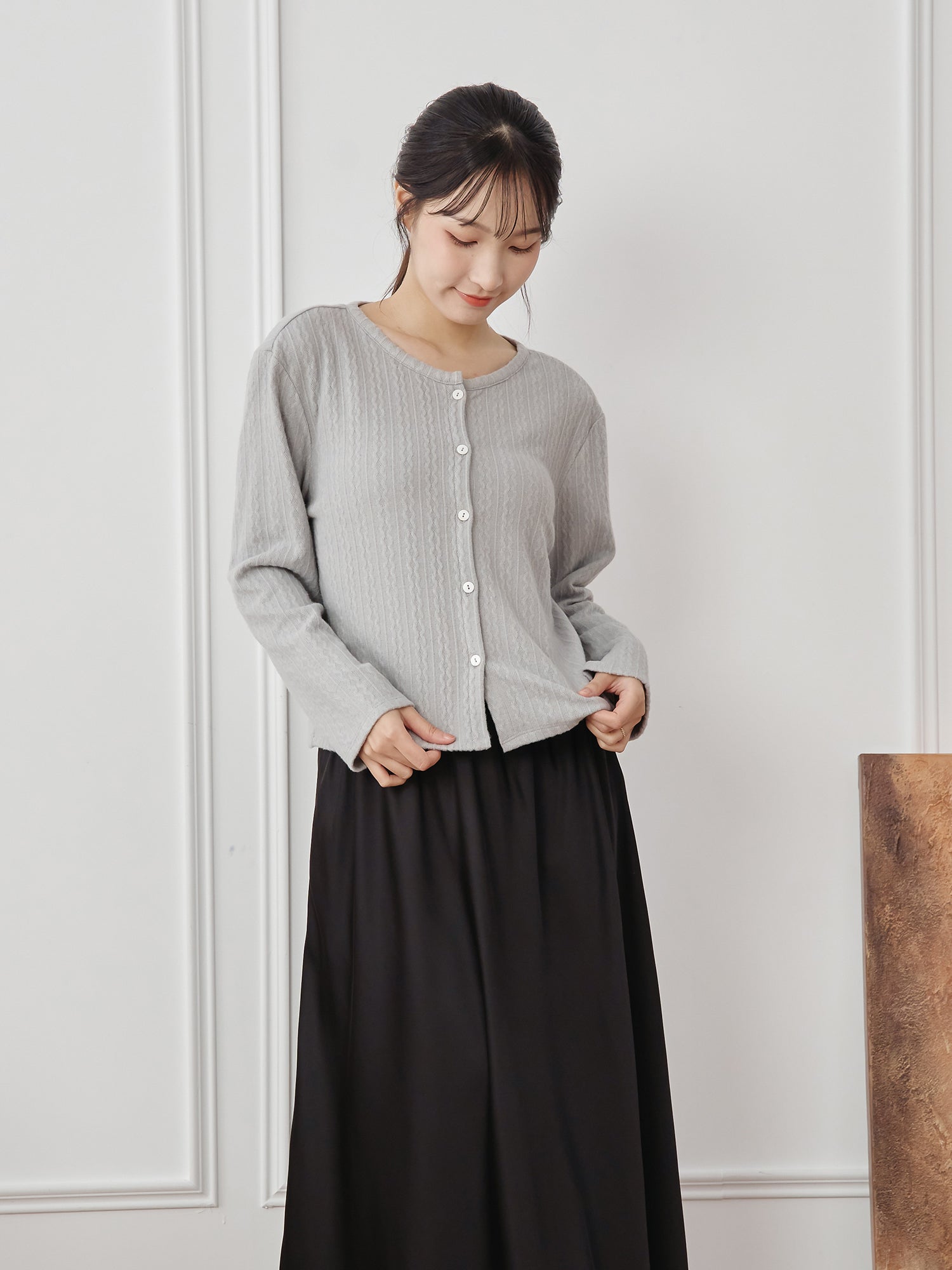 Furry Cable Cardigan