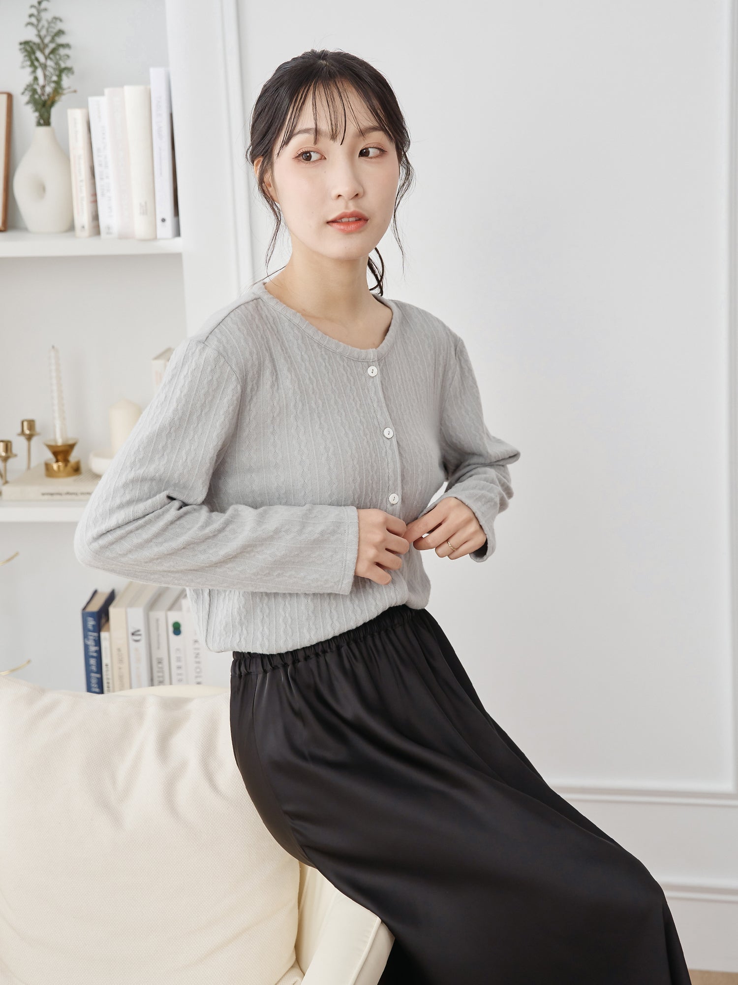 Furry Cable Cardigan