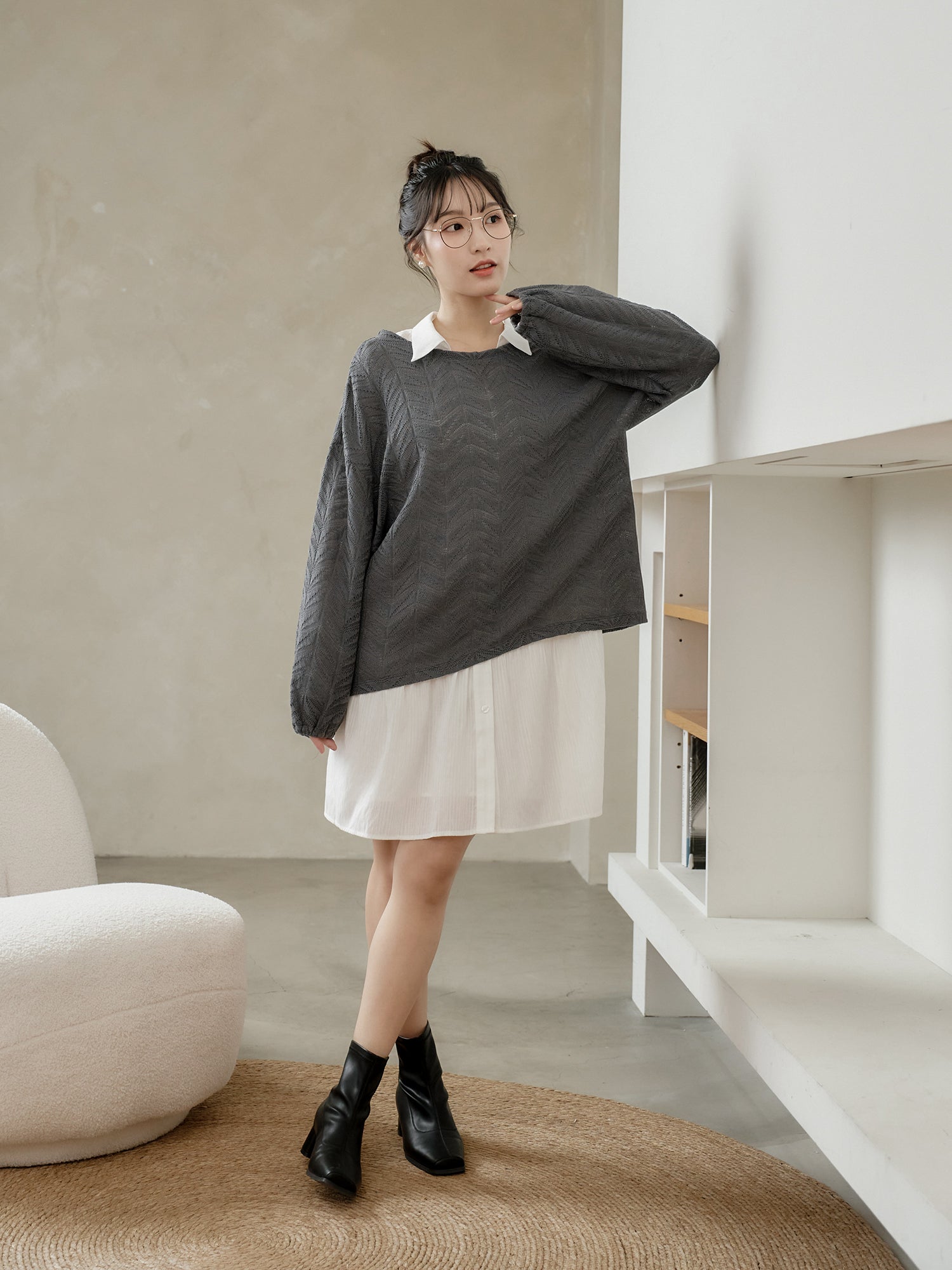 Oversized Crochet Sweater