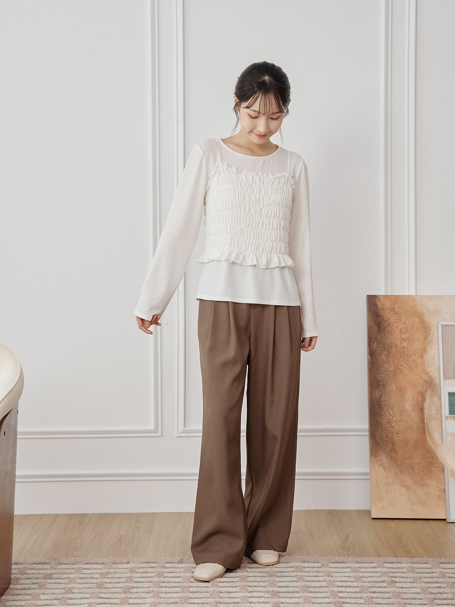 Smocked Twin Set Top