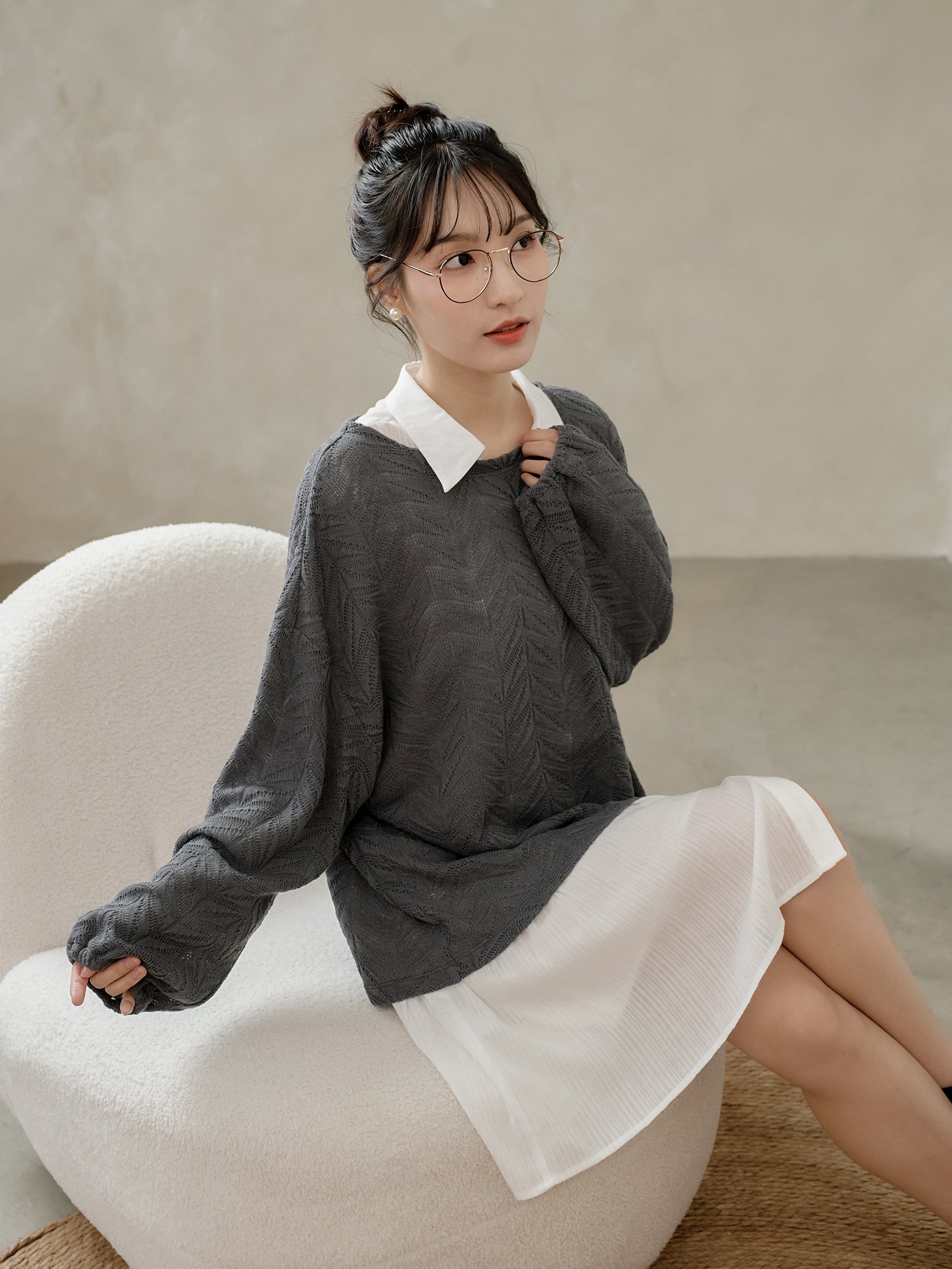 Oversized Crochet Sweater