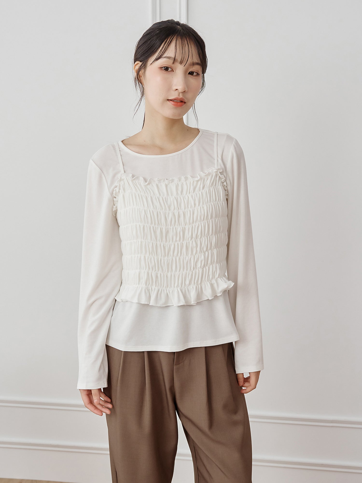 Smocked Twin Set Top